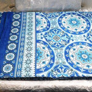 Blue and White 100% Polyester Table Runner New  without Tags